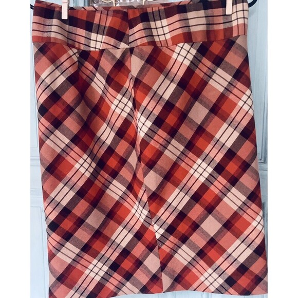 The Limited Dresses & Skirts - The Limited Y2K Pencil Skirt Plaid Women's Size 4 Orange